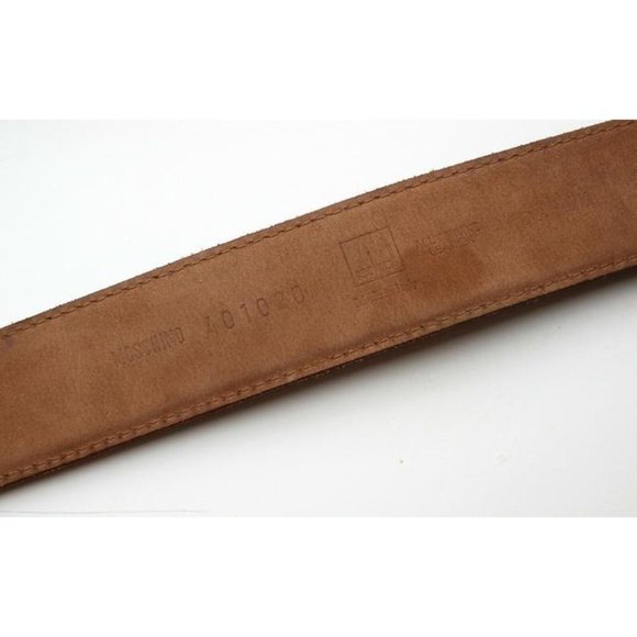 Moschino Brown Leather and Gold Buckle Belt main image 8